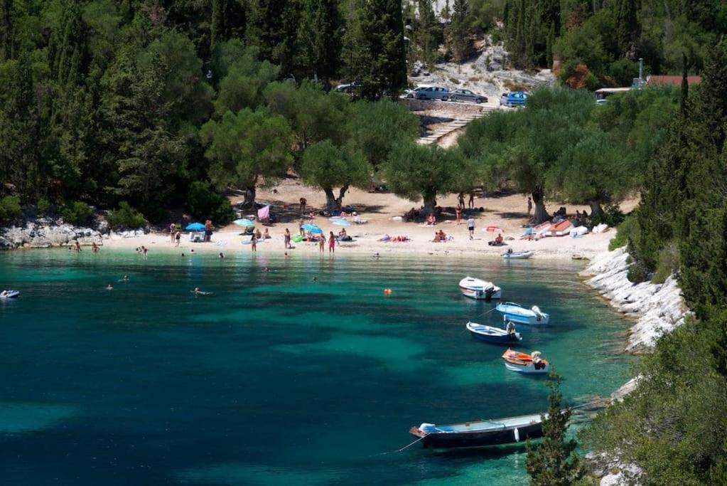 Villa Elisabeth Sea View Private Pool Fiskardo Kefalonia Katsarata Bagian luar foto